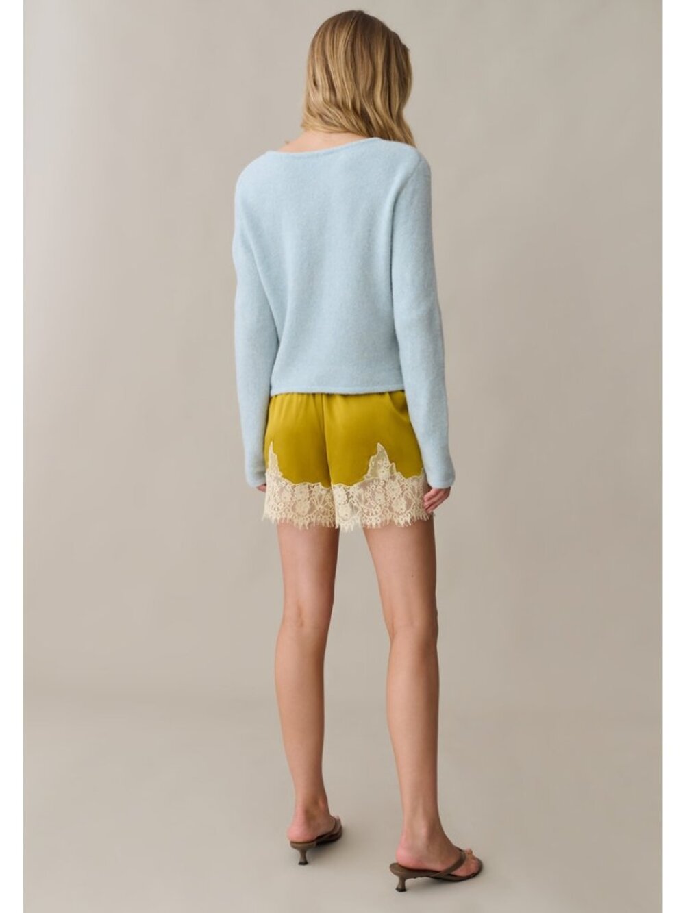 Sorella by STAUD Rosa Satin Short in Mango Size Large NWT $198 - Picture 5 of 11
